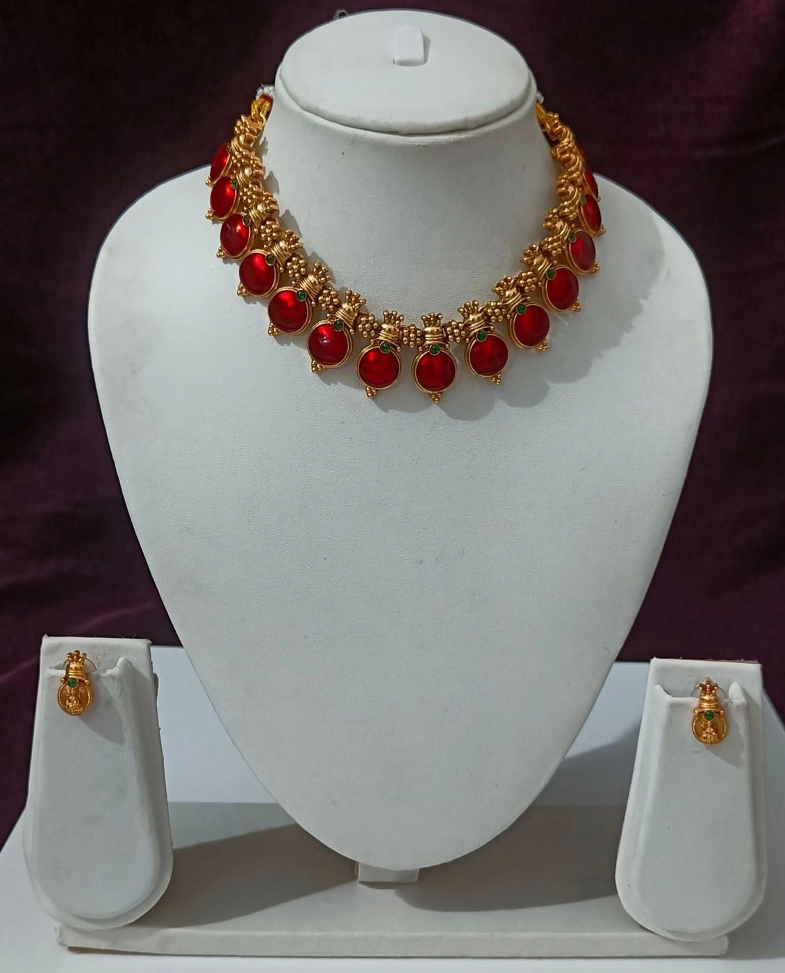 Premium Ruby Antique Choker Set 1