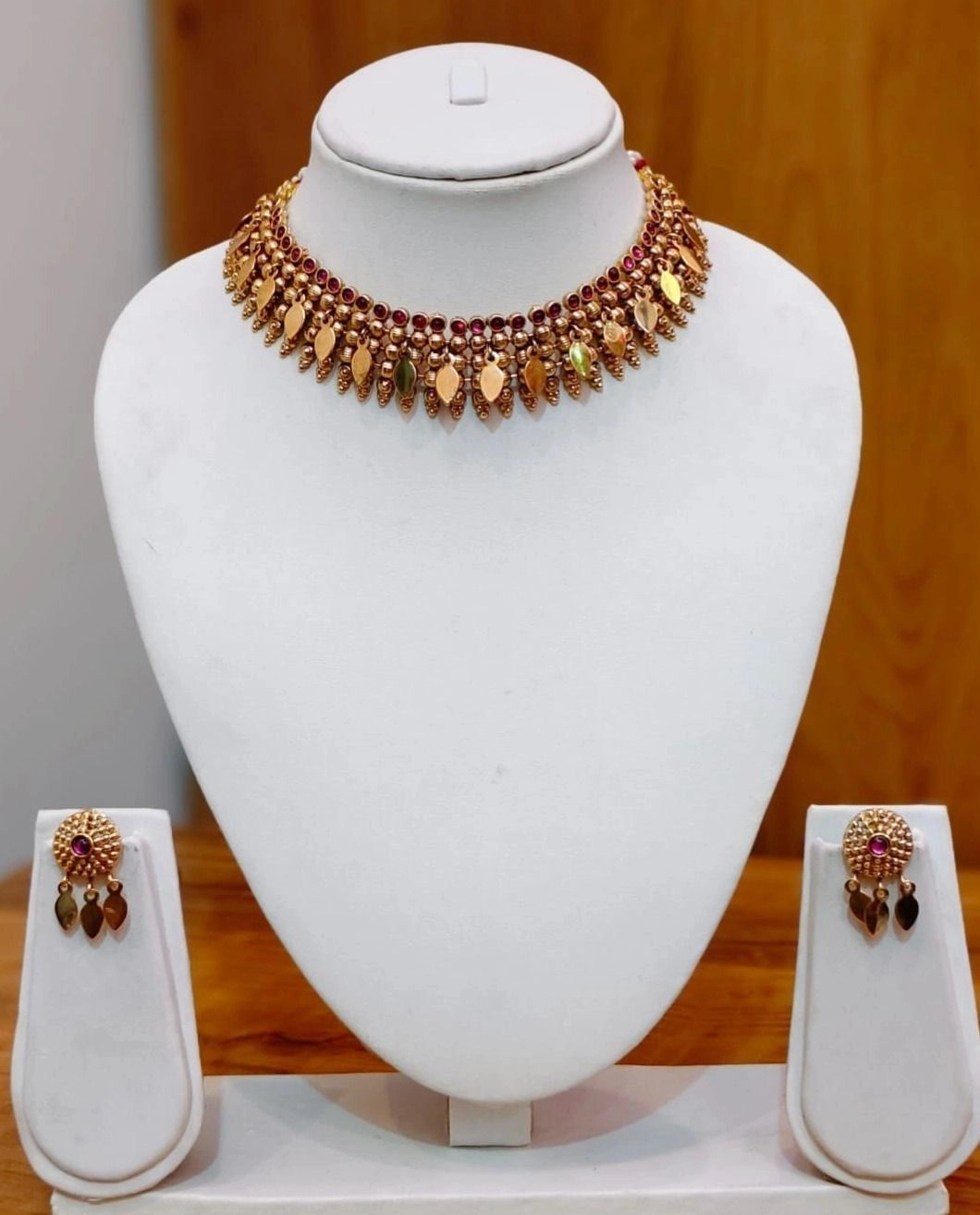 Premium Ruby Elakkathali Choker Set
