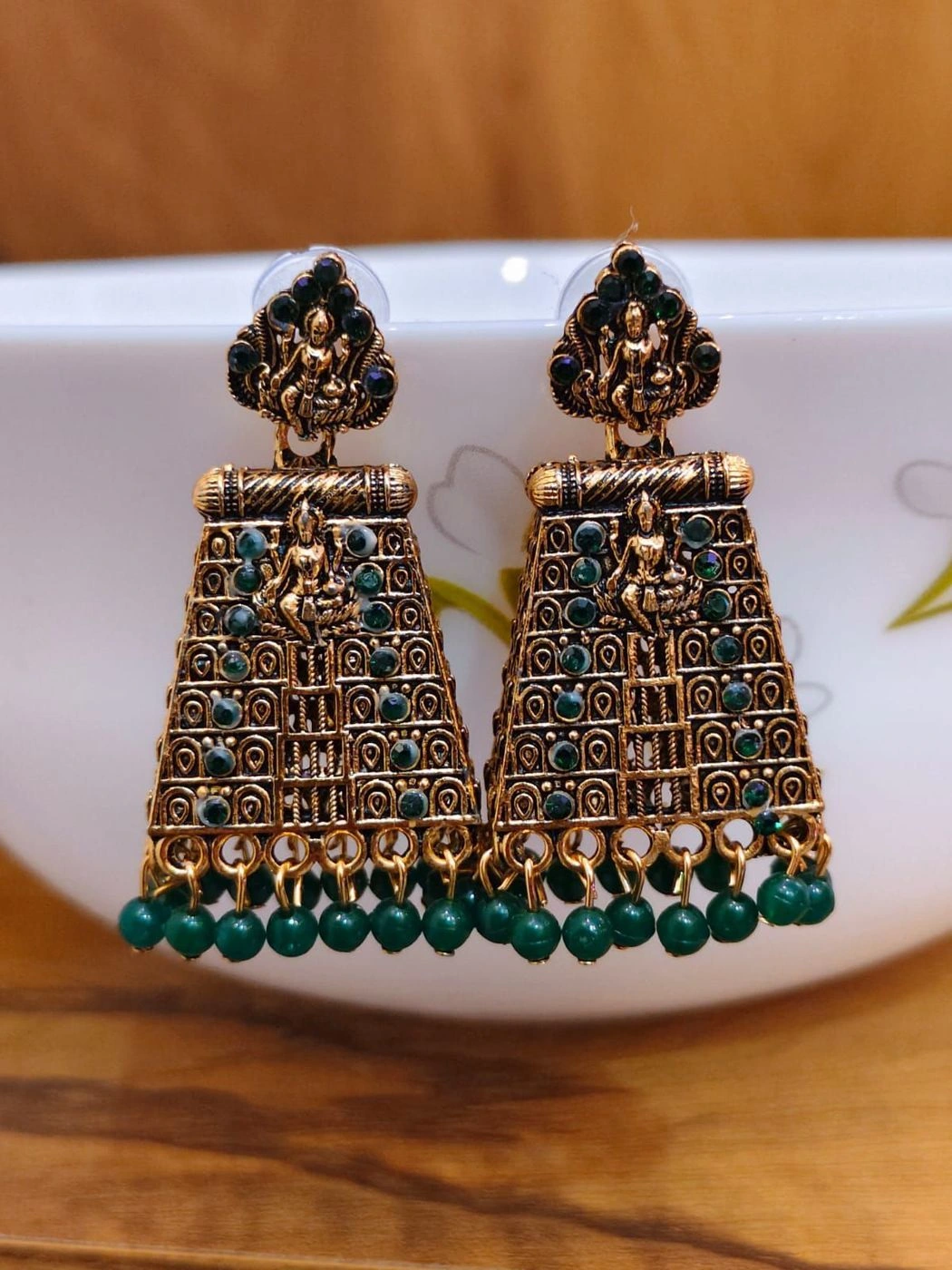 Lakshmi Temple Statement Earrings