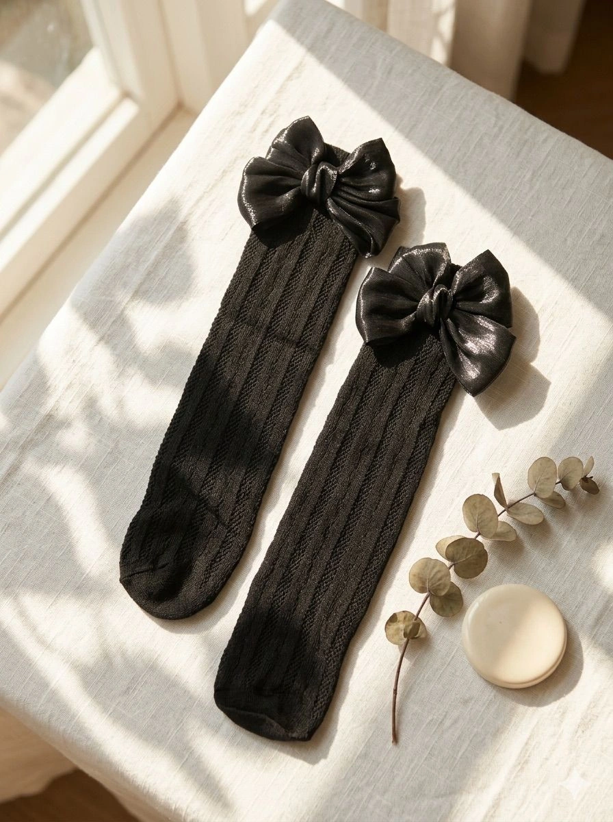 Ébène Bow Socks(M) 1