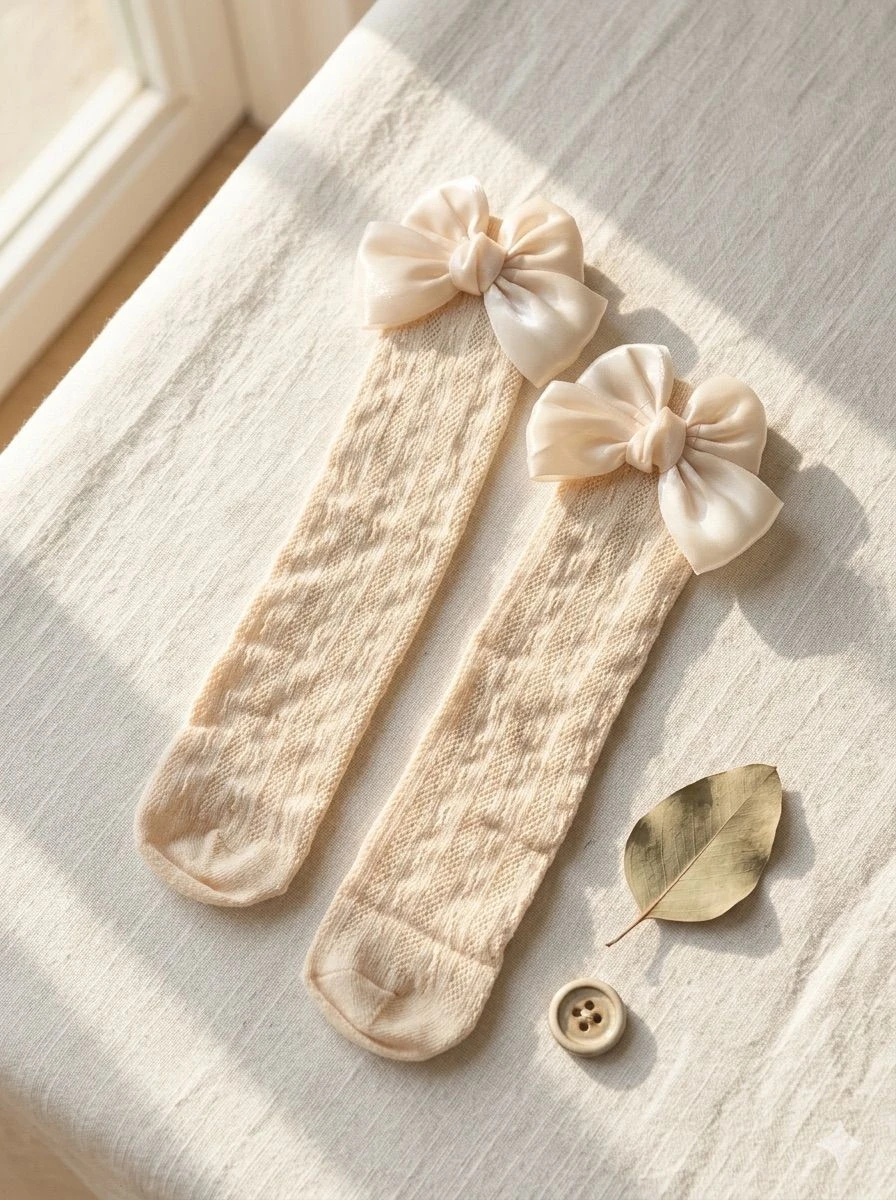 Ébène Bow Socks(M) 4