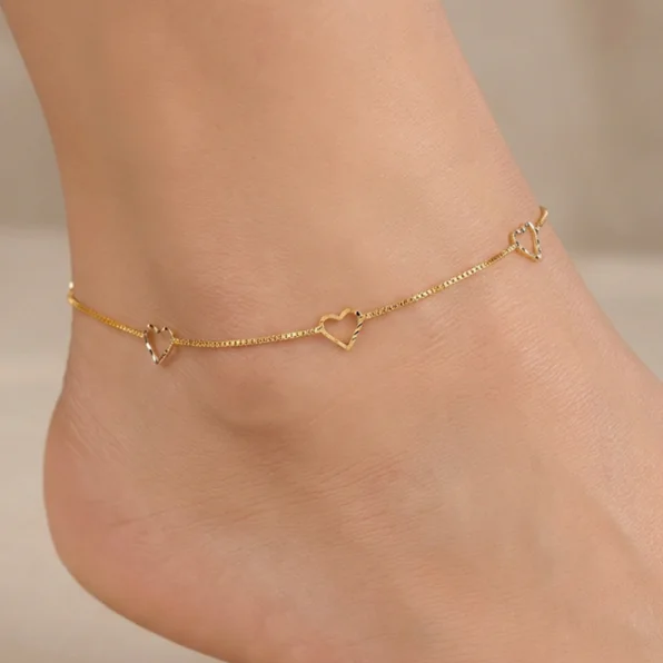 Heart anklets
