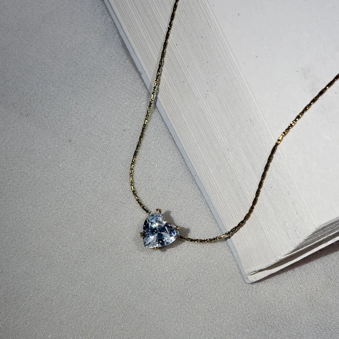 Heart-Cut Solitaire Pendant Necklace