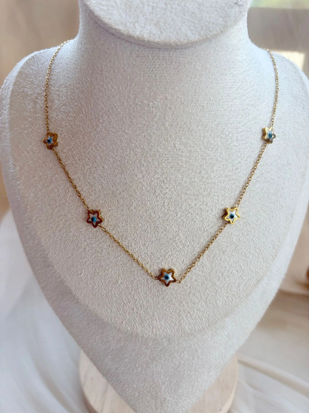 Evil eye charm necklace