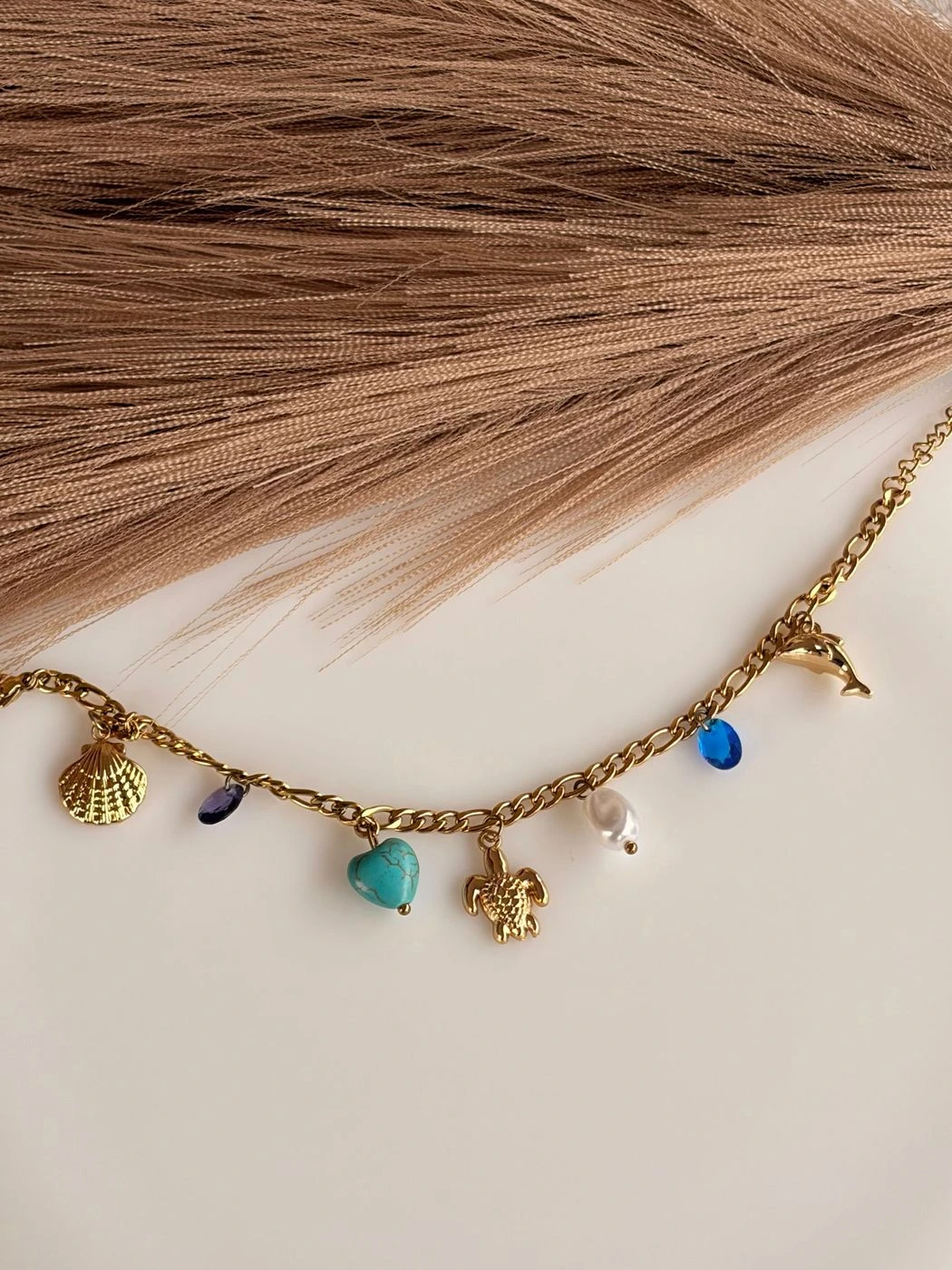 Ocean charm chain bracelet