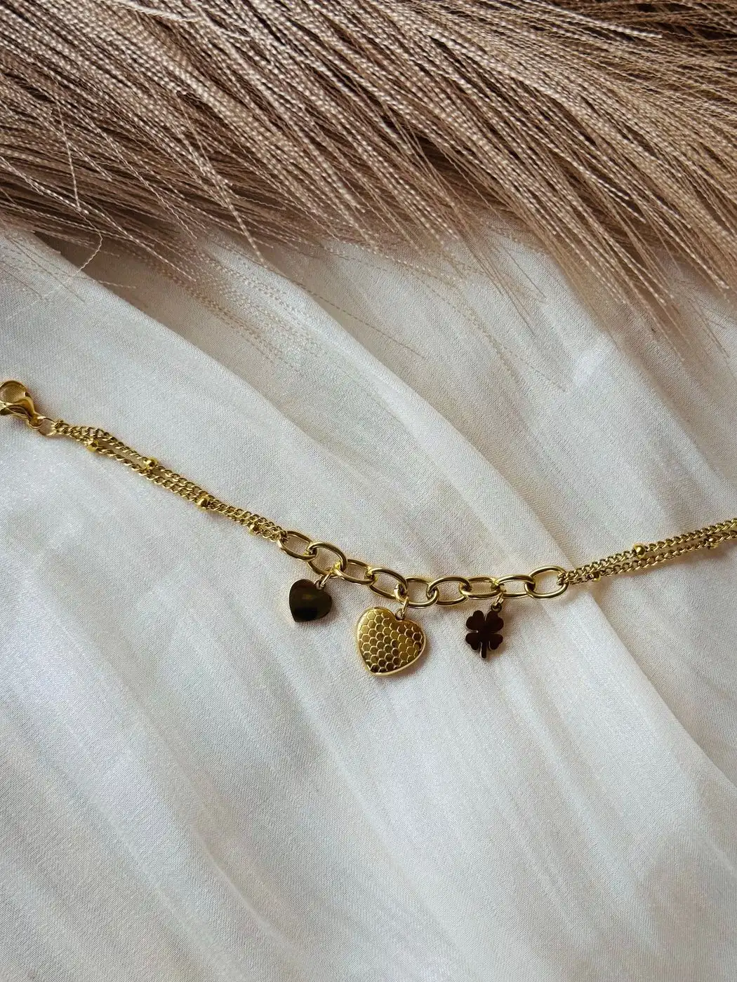 Hearty charms bracelet