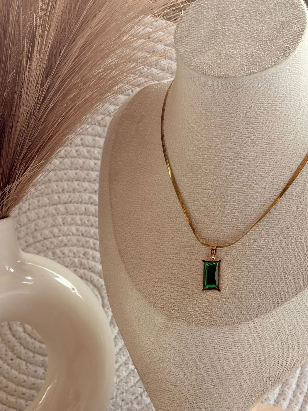 Green emerald pendant