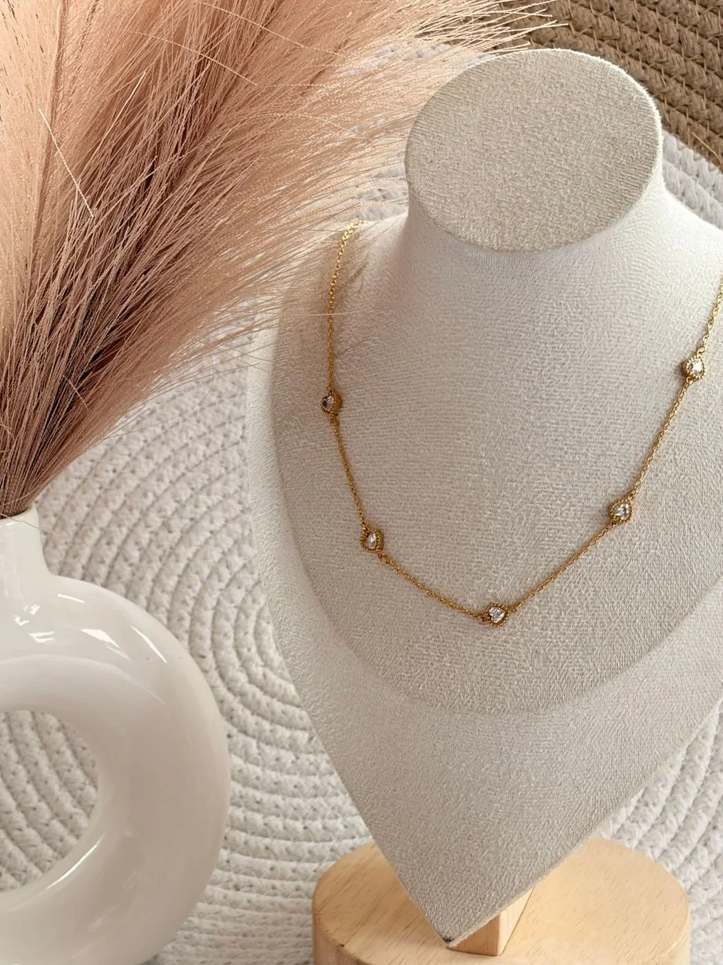 White stone charm