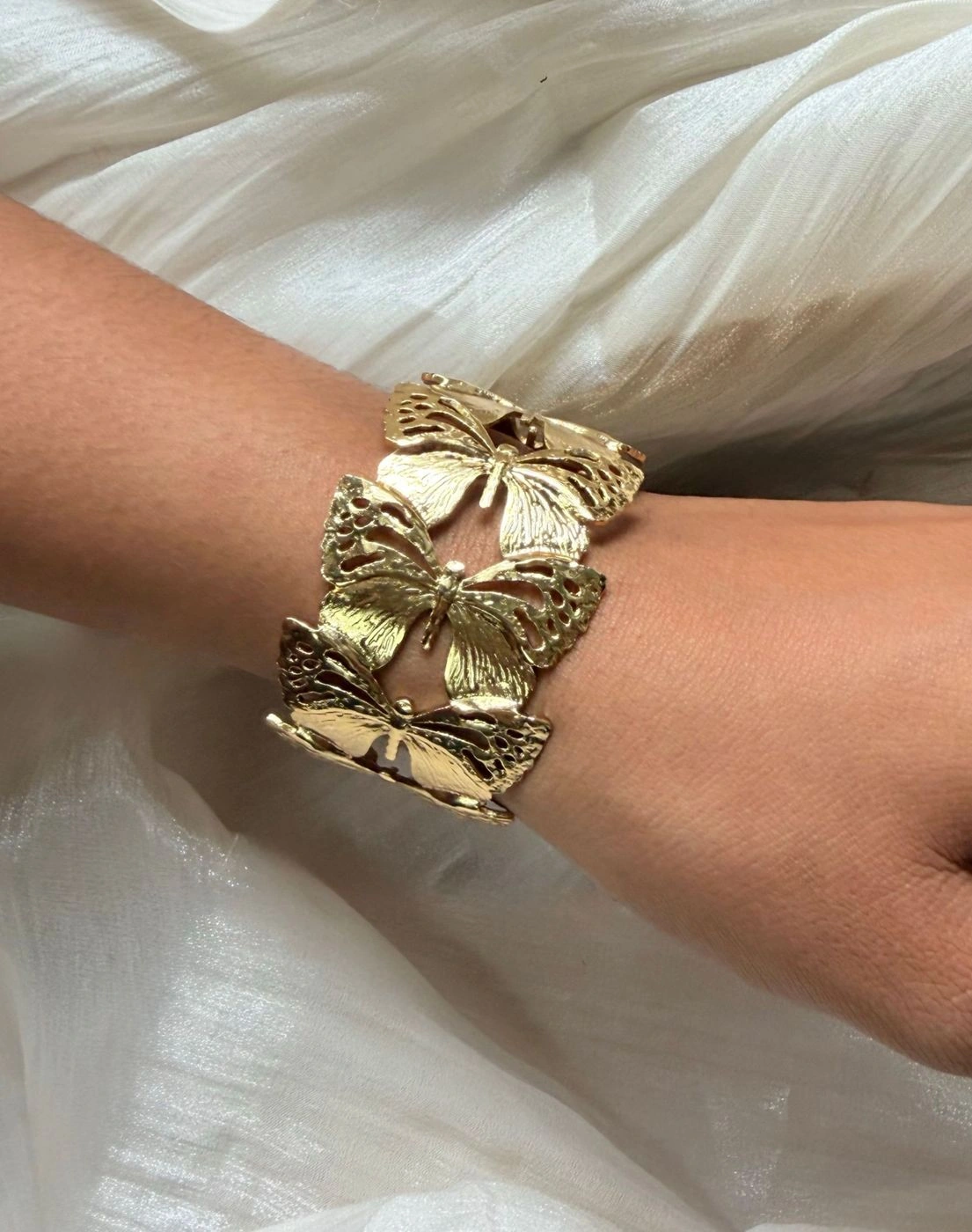 Butterfly cuff bangle