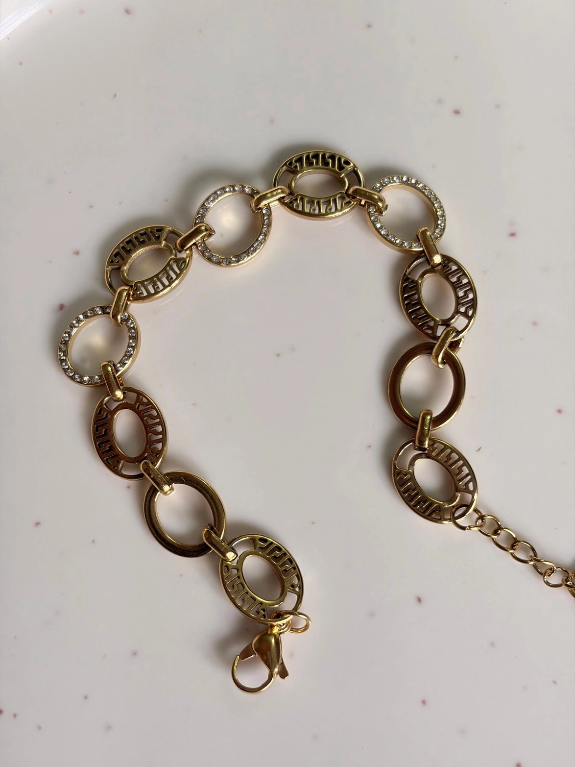 Gold plated Oval Link bracelet 2