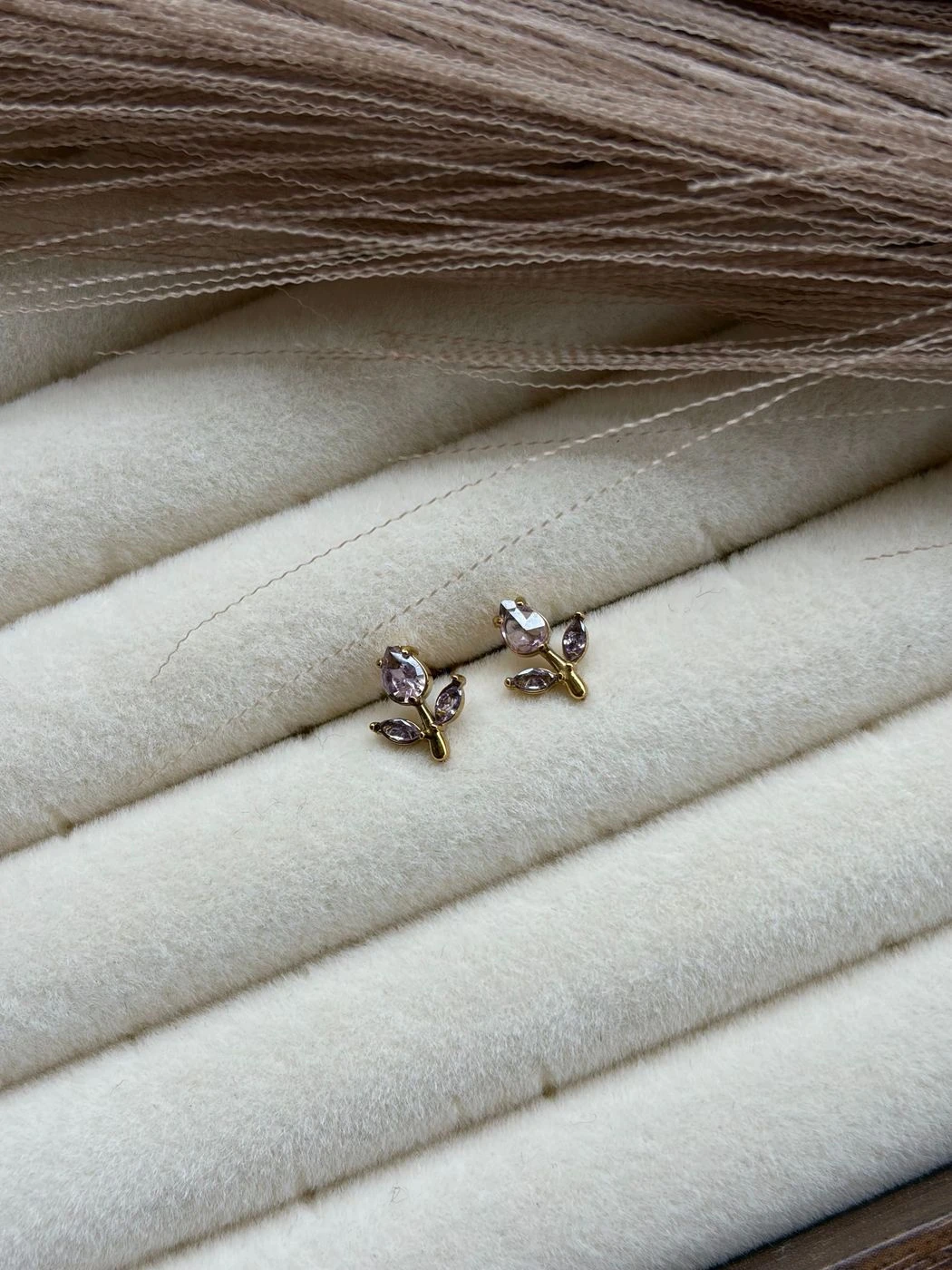 Purple tulip back ball studs 2