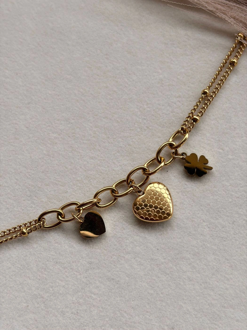 Dainty heart charm bracelet 2