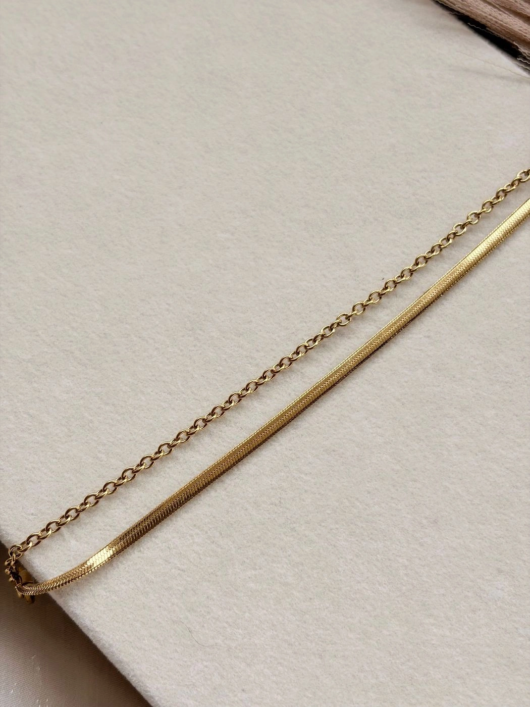 Double layer chain bracelet 1