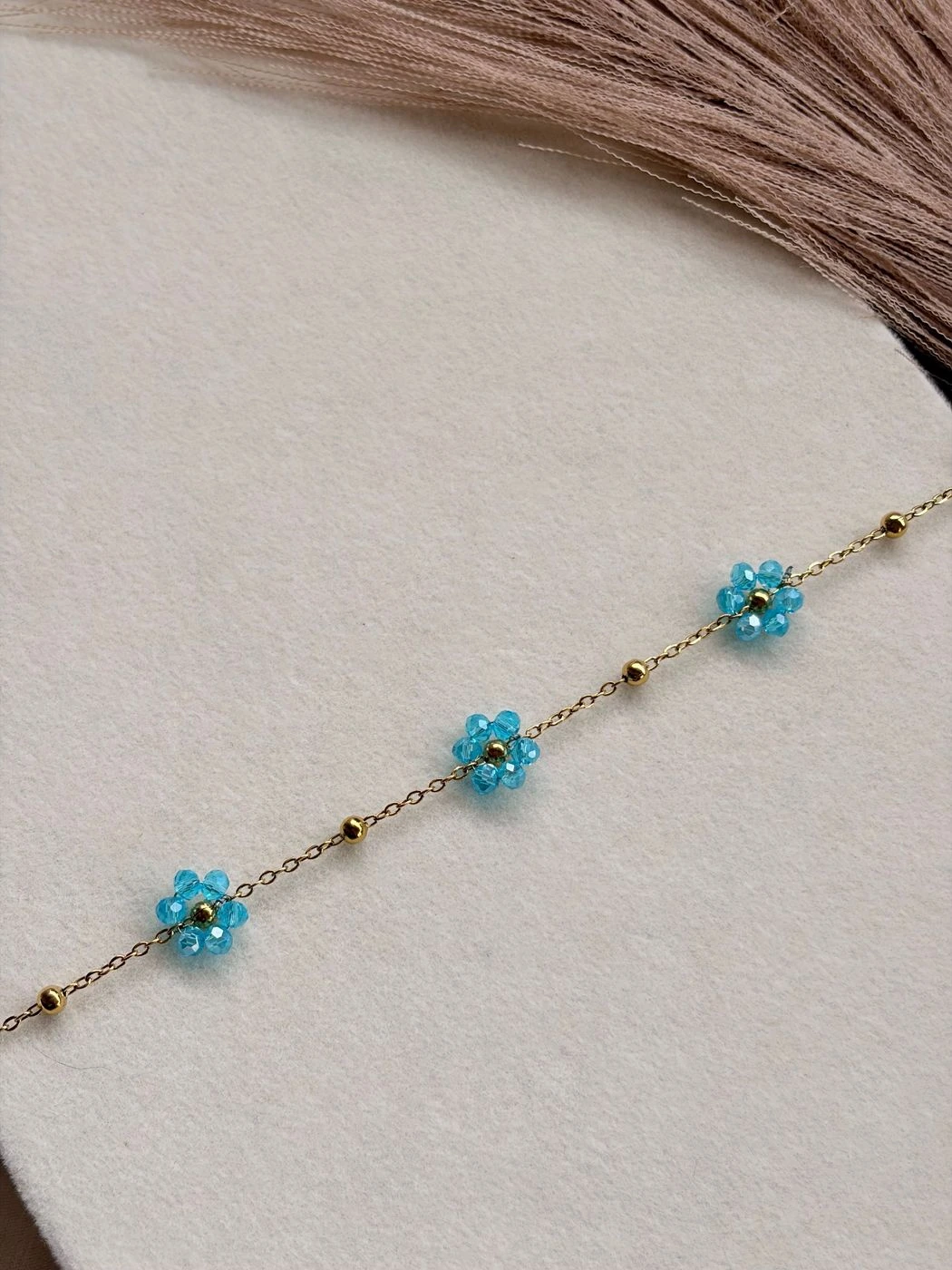 Blue floral barcelet 2