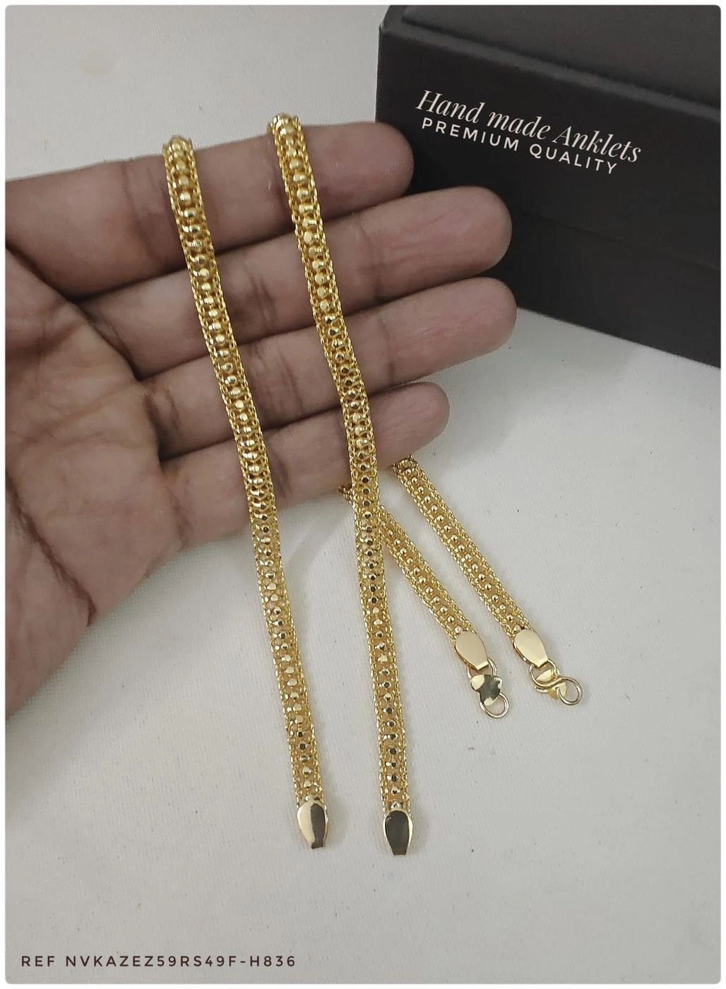 Hand made Premium Gold  finished Anklets