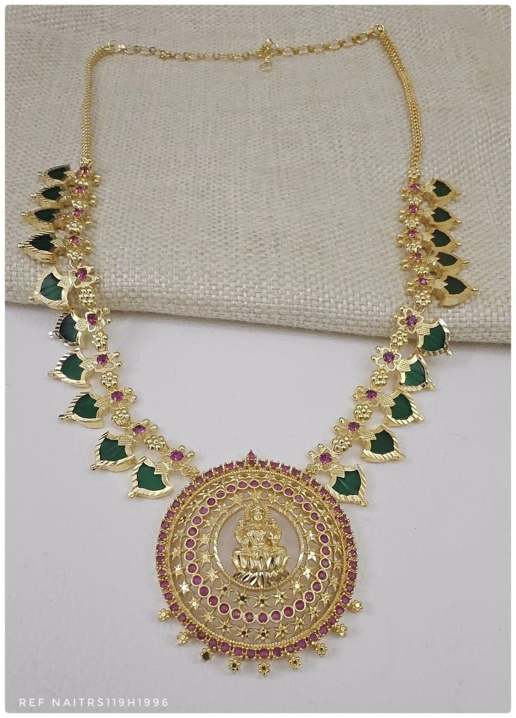 Lakshmi devi palakka necklace