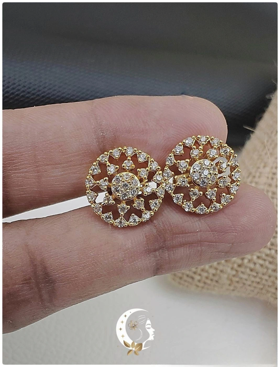 American diamond stud flower