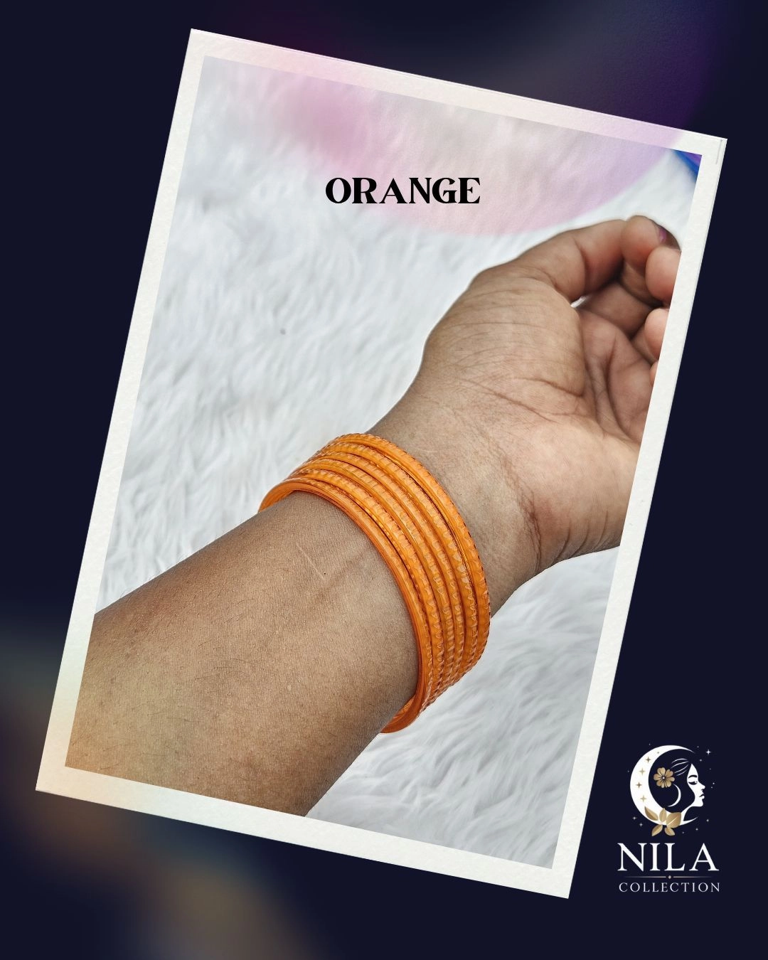 Cut bangle orange