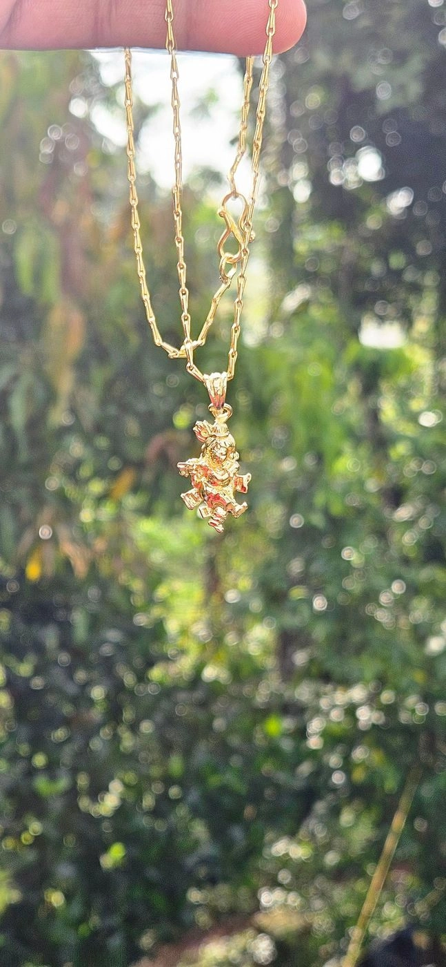 Little Krishna Locket with tara chain 5