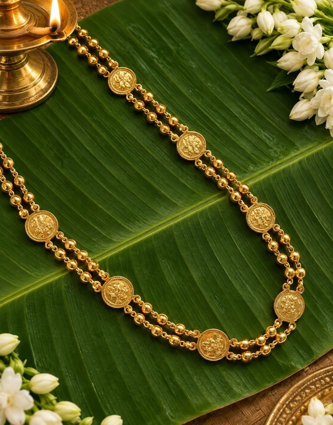 Golden ball with lakshmi coin 24 inches
