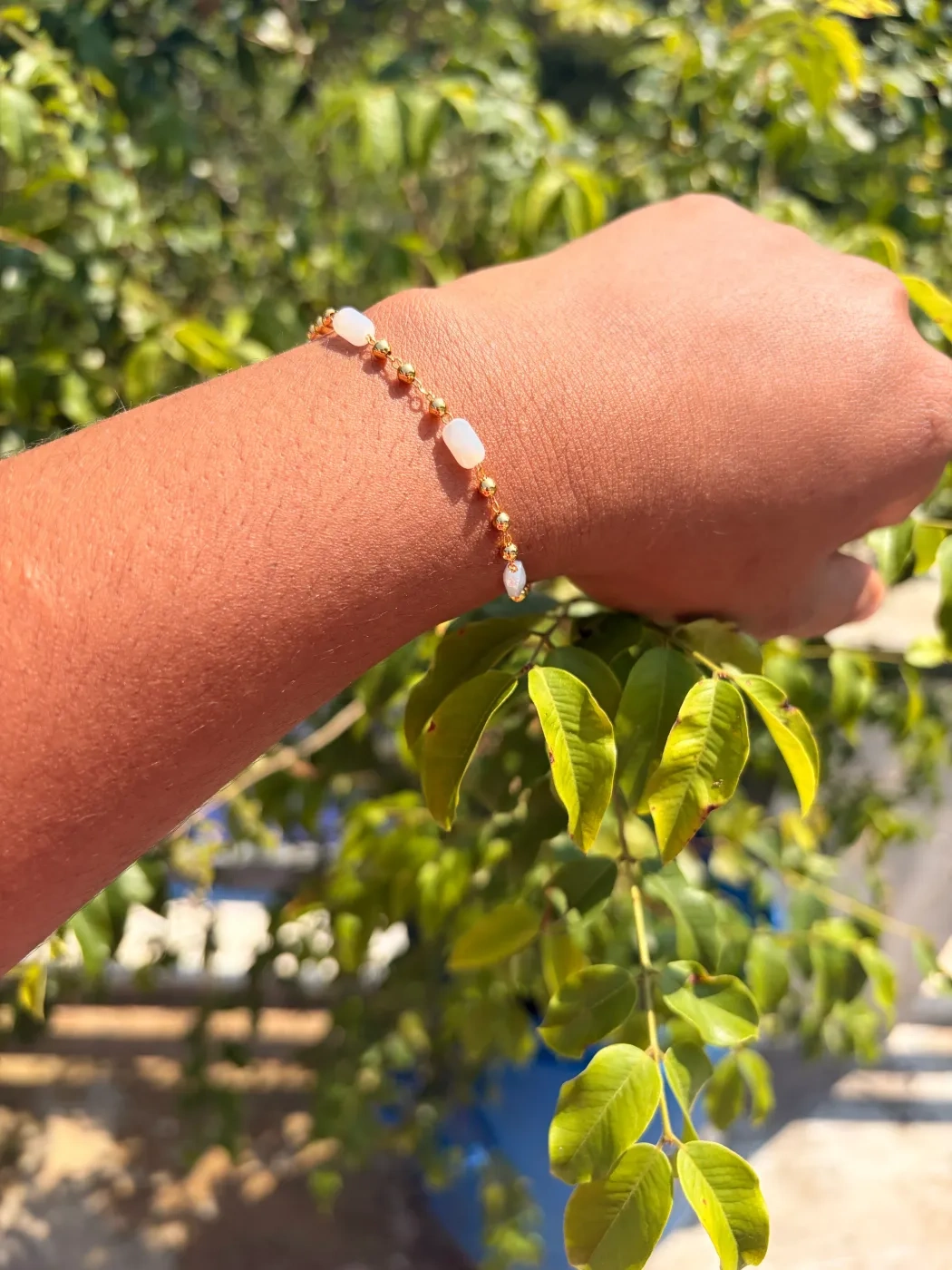 White stone bracelet 1