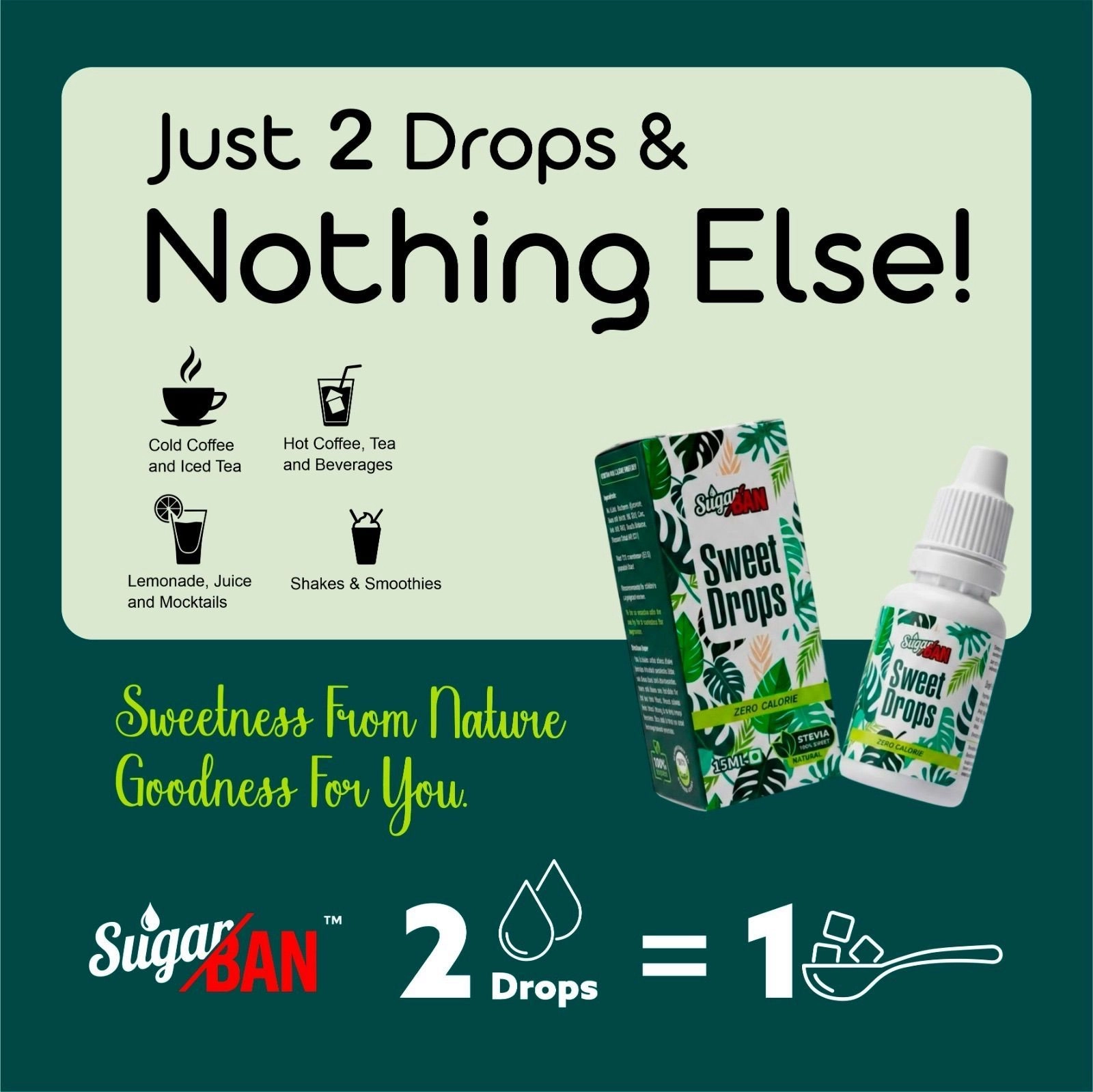 SugarBAN Sweet Drops 15ml x 2nos 3