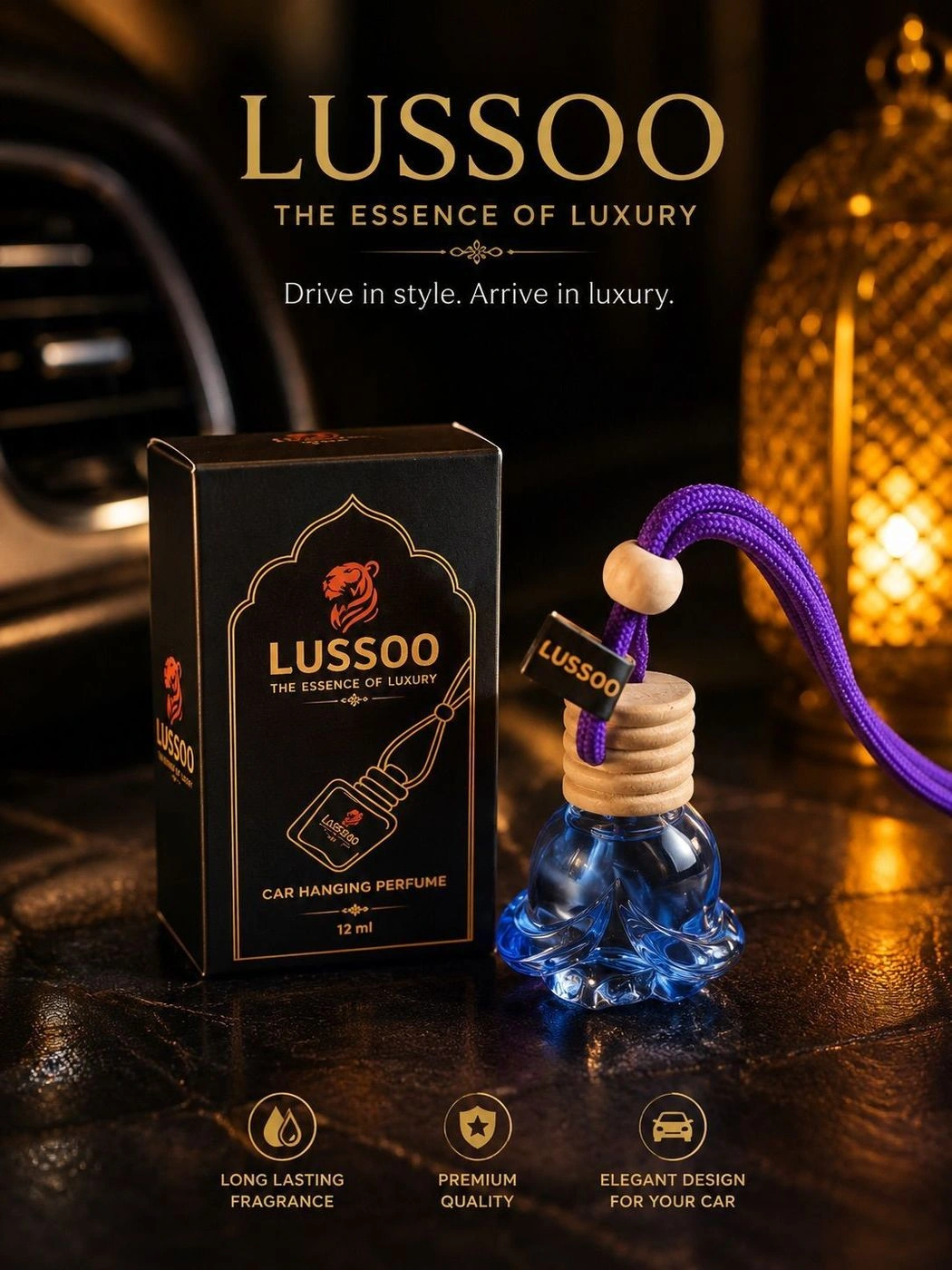Lussoo Velvet Bleu Car Hanging 11