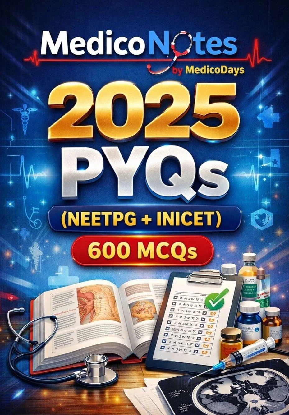 MedicoNotes: 2025 PYQs ( NEETPG + INICET) A4 SIZE 2