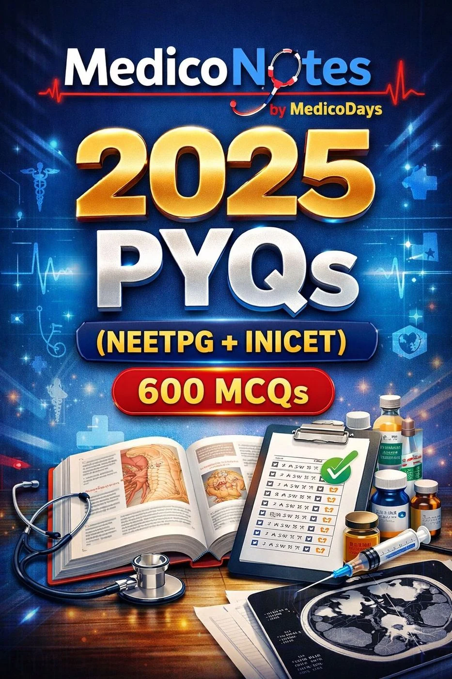 MedicoNotes: 2025 PYQs ( NEETPG + INICET) A5 SIZE 2