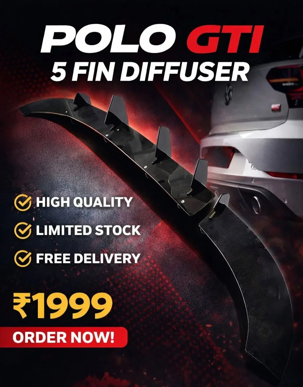 Polo 5 Fin Diffuser