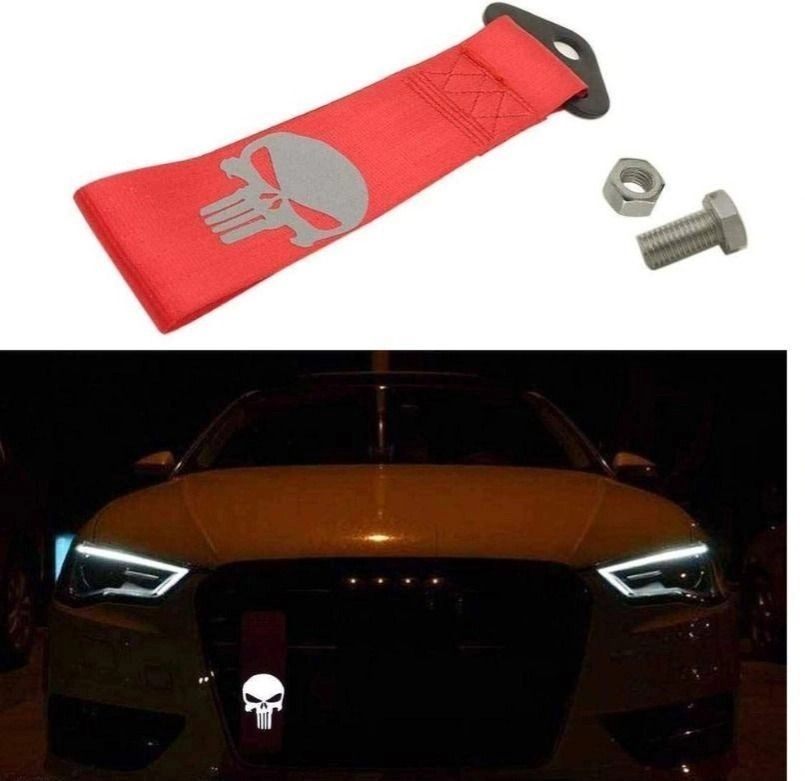 Car Towing Tag Skull Reflective
