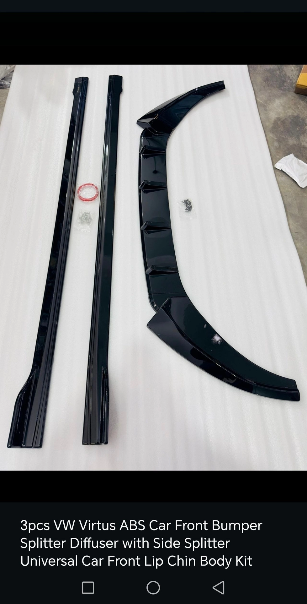 Virtus and Salvia body kit with side skirts and splitter lip