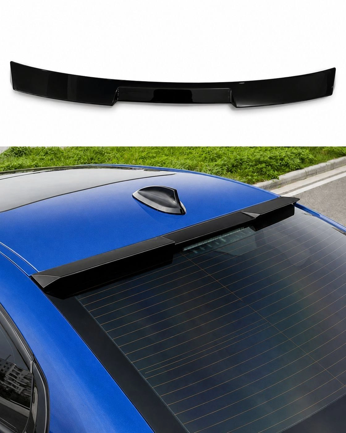 Roof spoiler designed to fit the Volkswagen Virtus and Skoda Slavia.