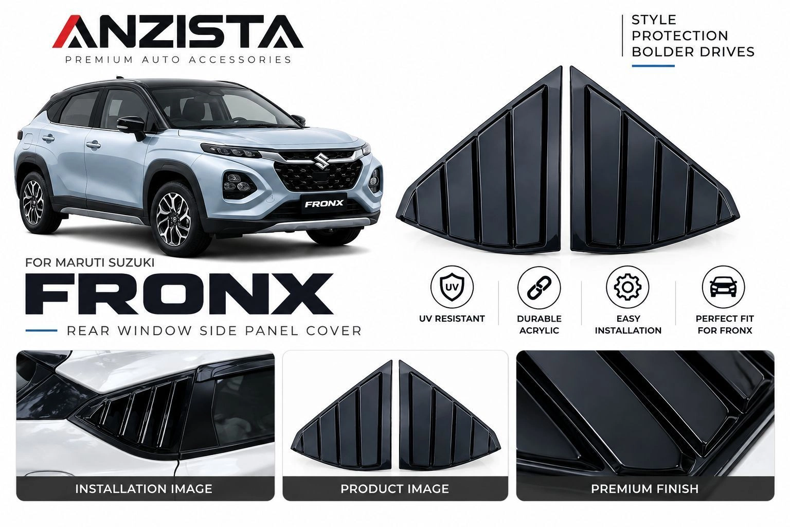 Window Louvers for Suzuki Fronx