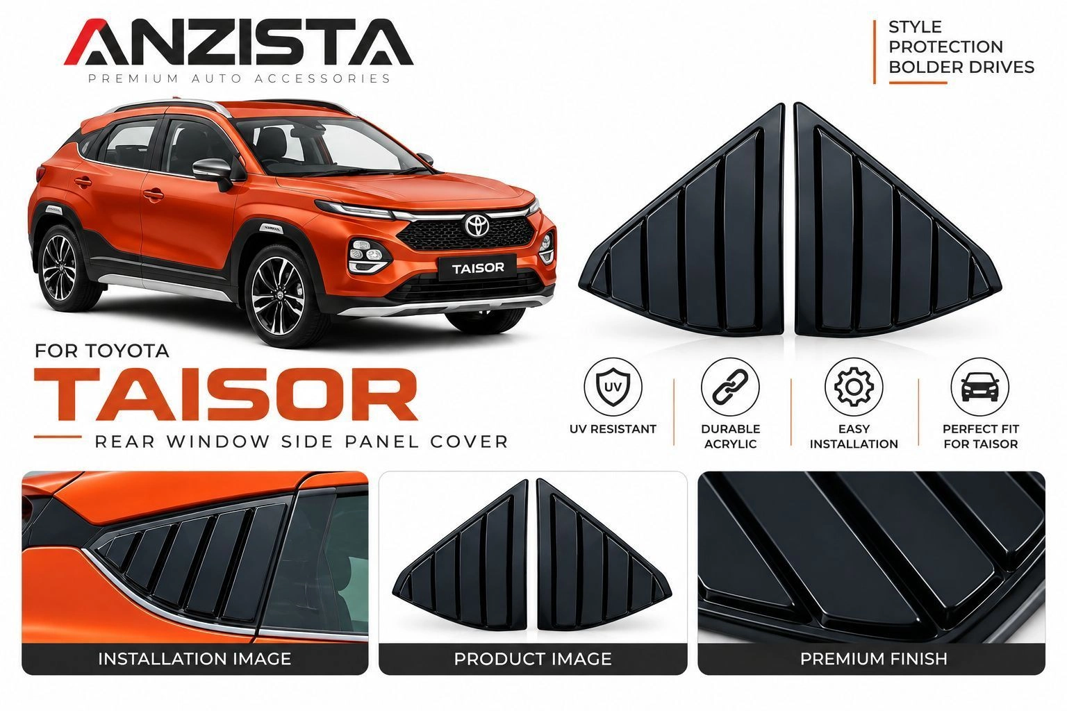 Window Louvers for Toyota Taisor