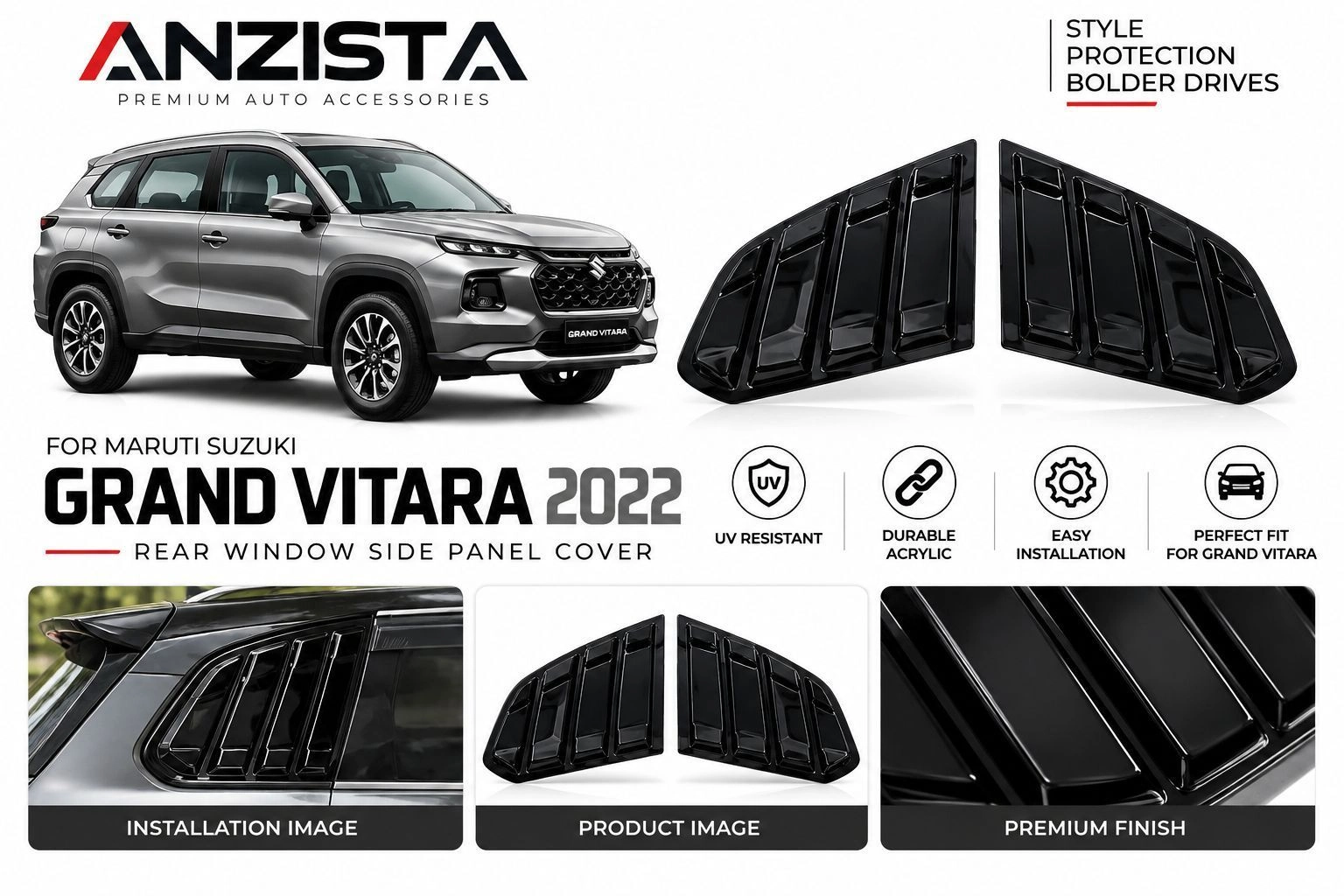 Window Louvers for Grand Vitara