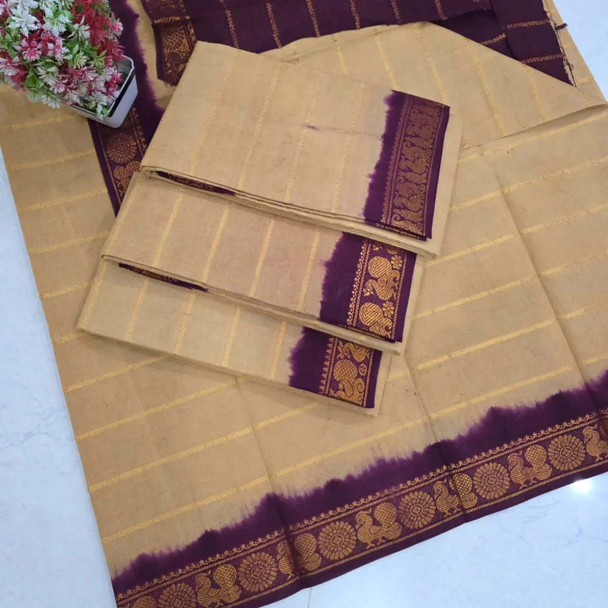 Sungudi cotton saree