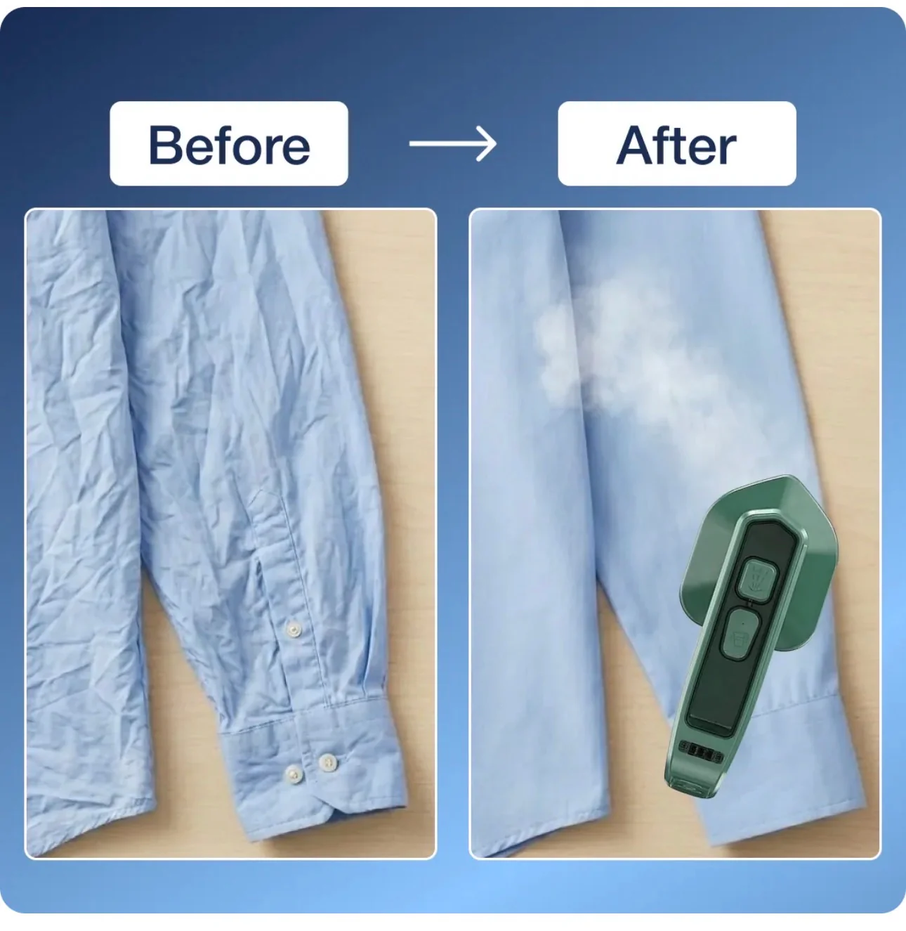 Mini Steamer & Iron: 2-in-1 Portable Travel Friendly