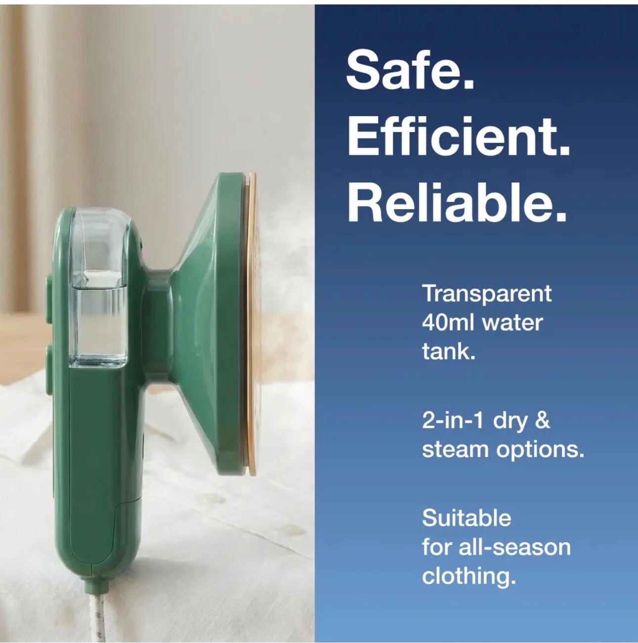 Mini Steamer & Iron: 2-in-1 Portable Travel Friendly 2