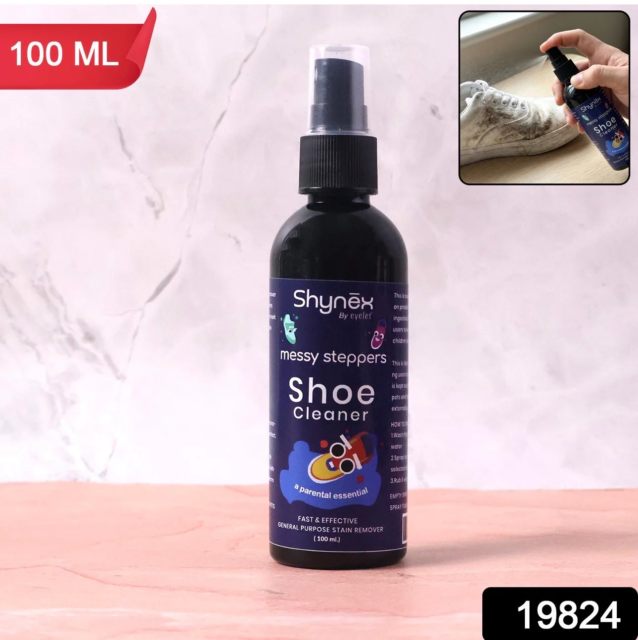 Messy Steppers Shoe Cleaner Spray - (100MI / 1 ps 3