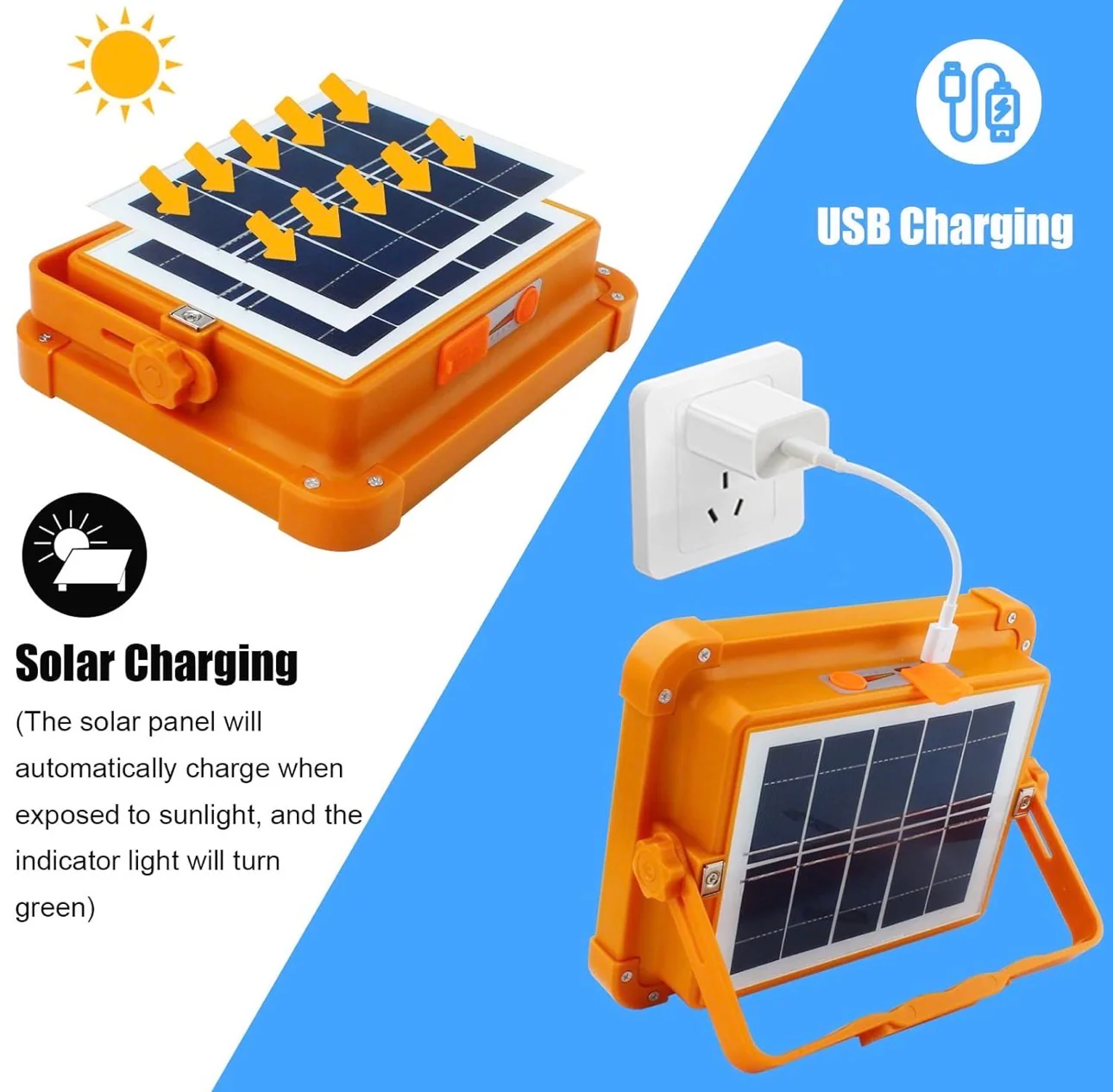 High-Brightness Solar Led Flood Light With Power Bank (1 Pc) 2