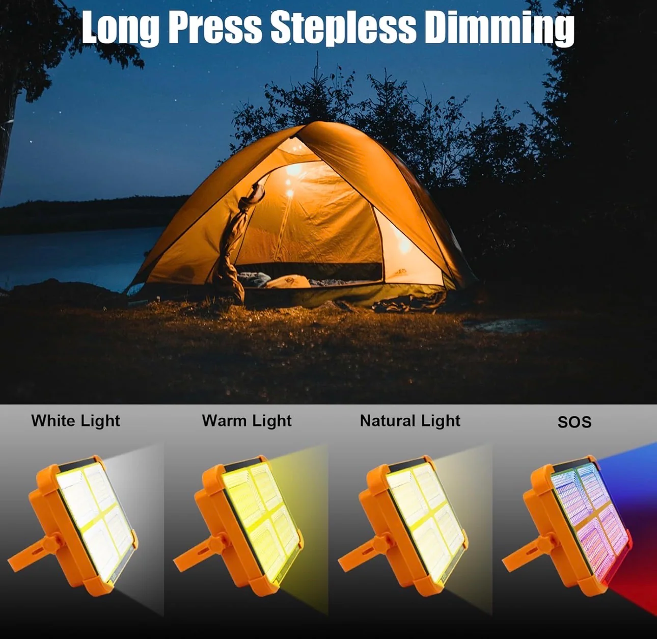 High-Brightness Solar Led Flood Light With Power Bank (1 Pc) 7