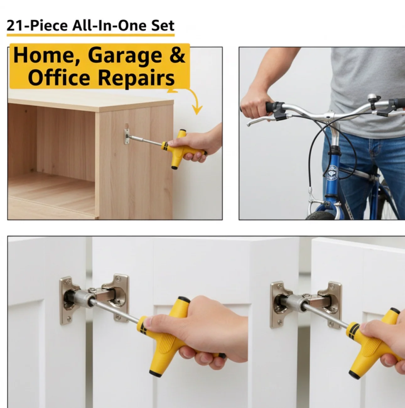 24pcs T Shape Screwdriver Set Batch Head Ratchet Pawl Socket Spanner Hand Tools 2