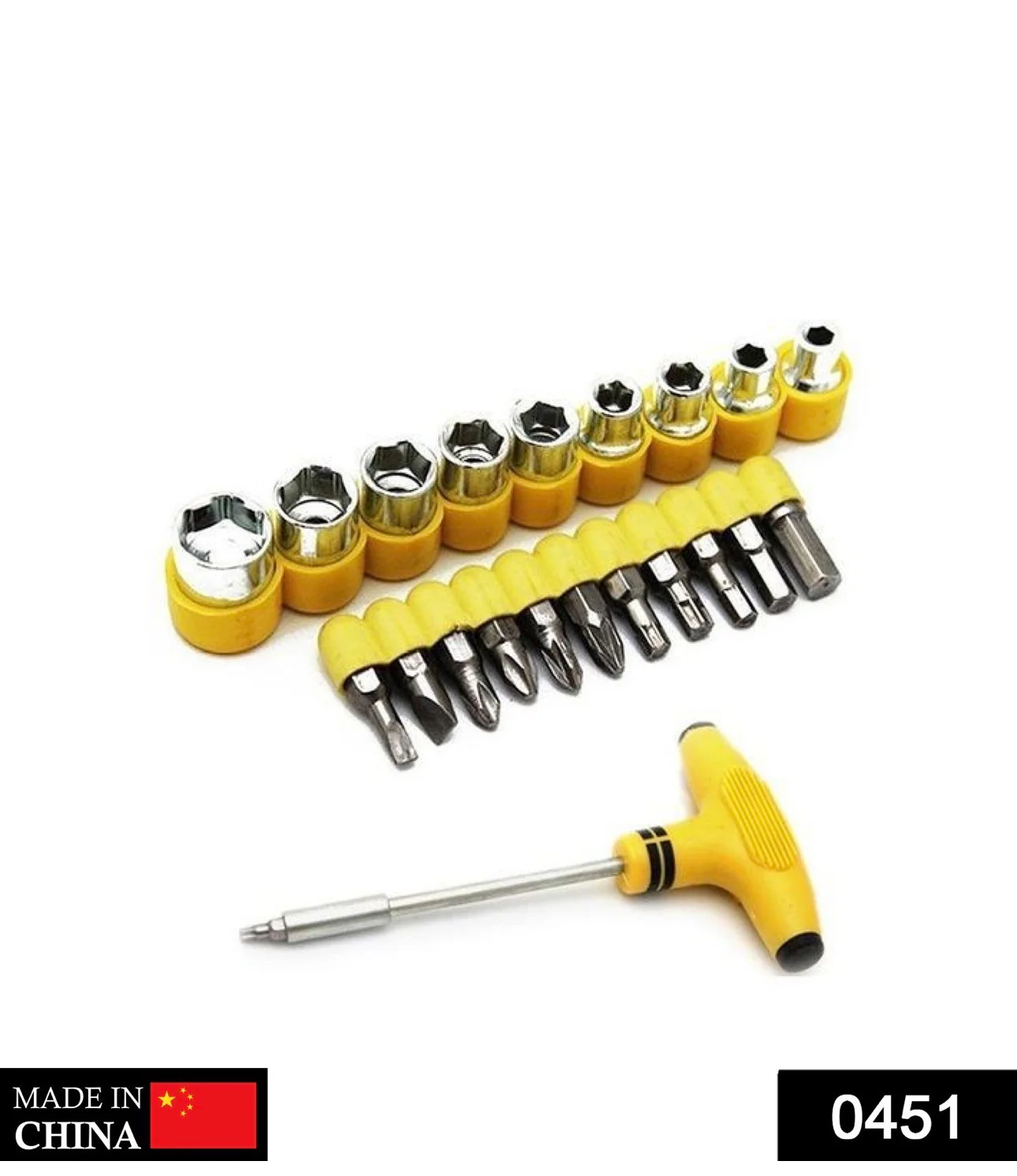24pcs T Shape Screwdriver Set Batch Head Ratchet Pawl Socket Spanner Hand Tools 3