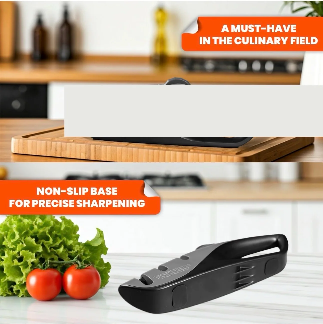 Kitchen Knife Sharpener - Handheld Chefs & Serrated (1 Pc, Chopper Not Included) 4