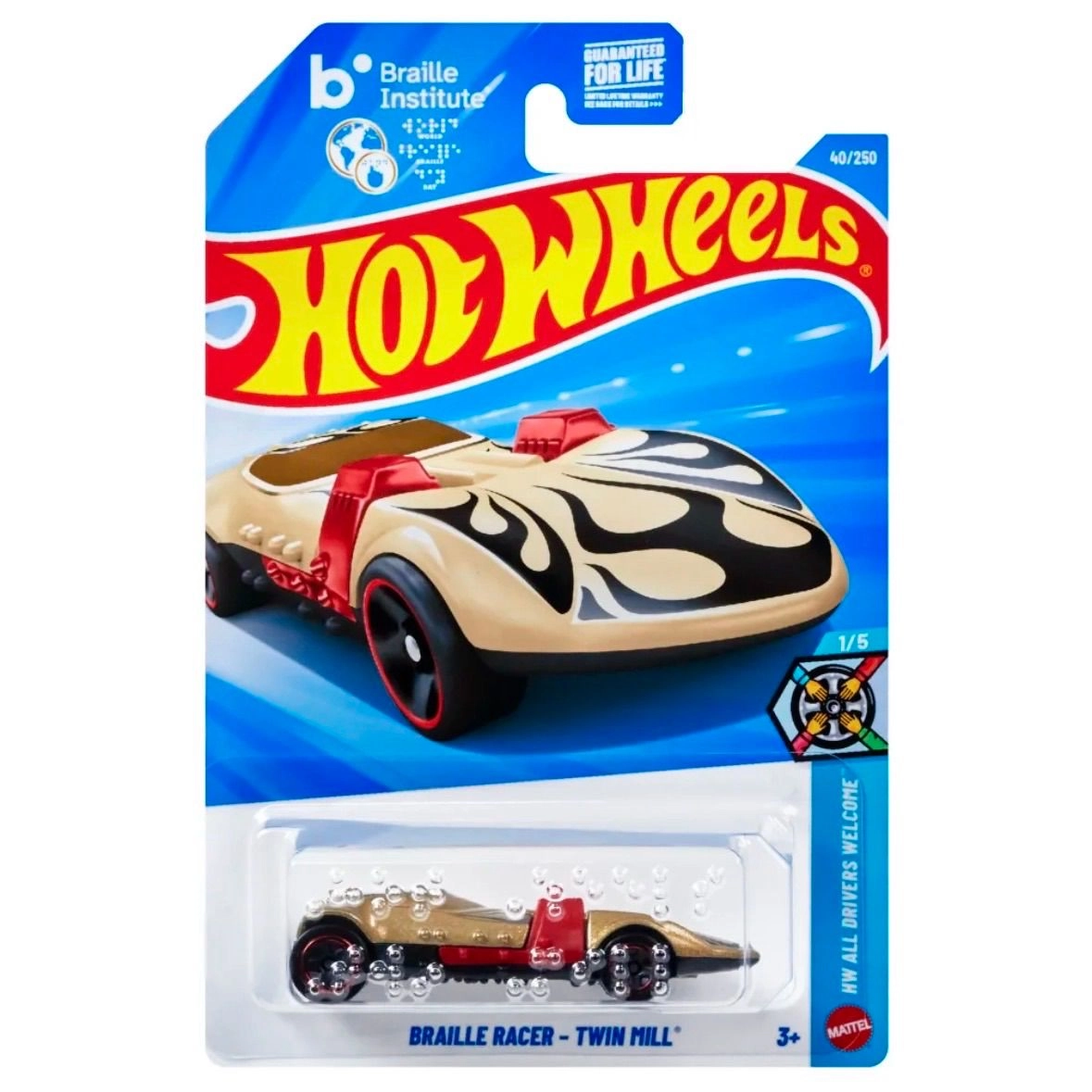 Hot Wheels BRAILLE RACER – TWIN MILL/ IMPORTED