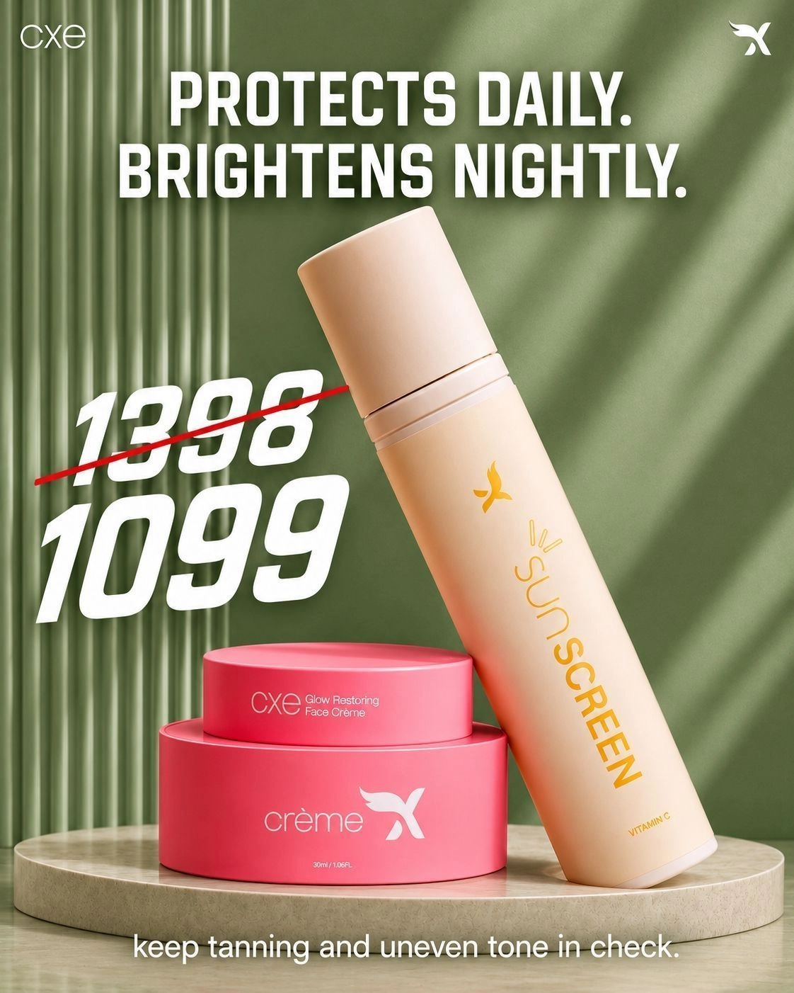 Face Cream+Vitamin-C Sunscreen