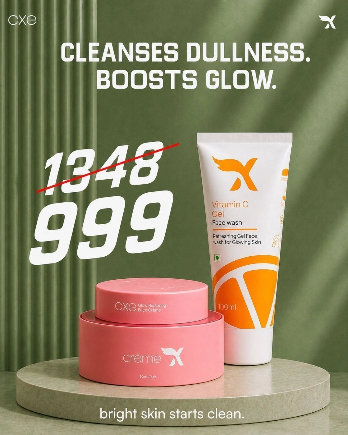 Face Cream + Vitamin C Gel Facewash