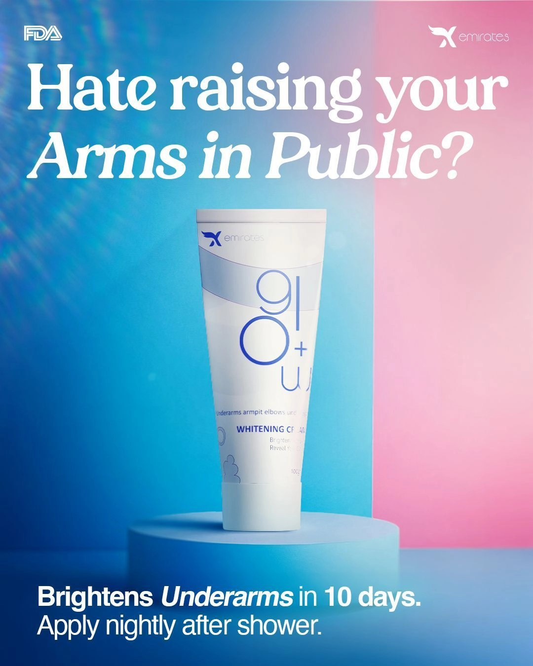 Glow+Underarms ,armpit, elbows ,underlegs (100g) 2