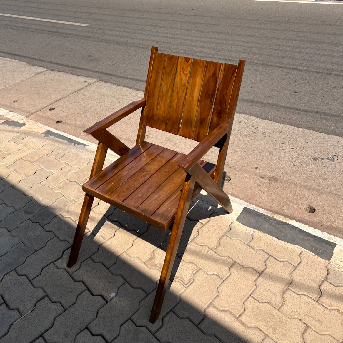 Teak wood sitout chair